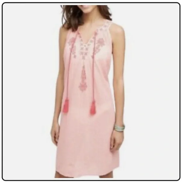 Anthropologie Desert Rose Boho Beach Midi Dress Small 100% cotton embroidered - Picture 14 of 14